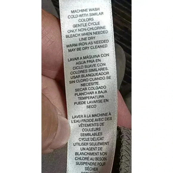 Chico's Blouse Button Front Modal Roll Tab Sleeve Gray Casual Sz 2 (US Large 12) - Picture 4 of 5